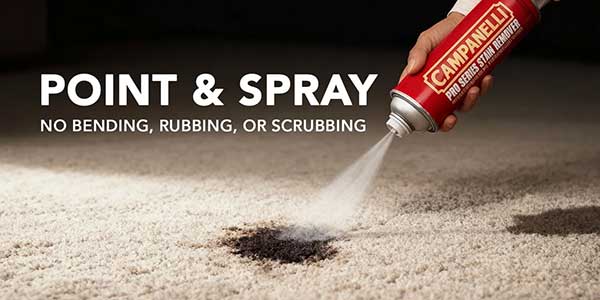 Point and spray - no bending or scrubbing