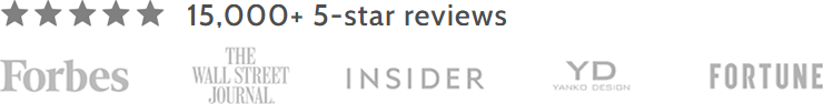 15,000+ 5 Star Reviews