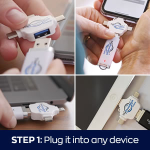 Step 1: Plug it into any device