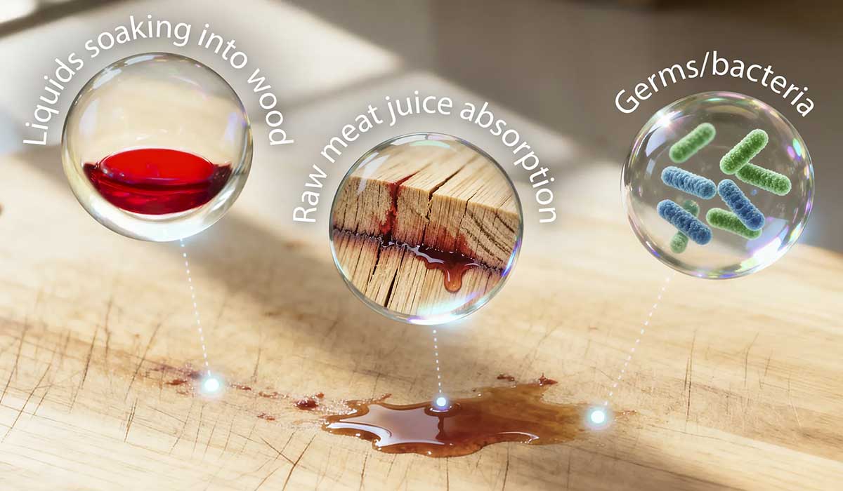 Wooden cutting boards are bacteria traps